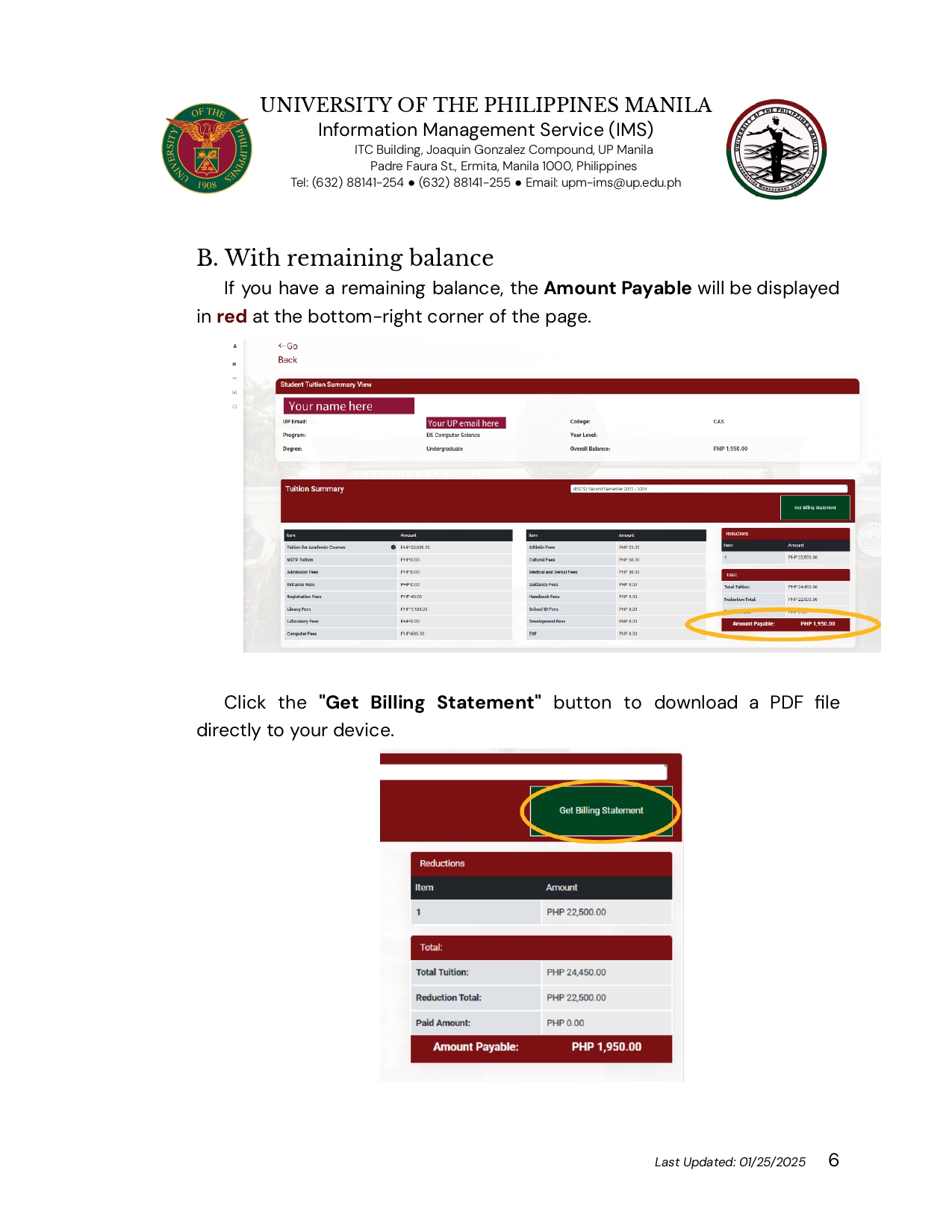 How to Generate Form 5 and Billing Statement | Office of the University ...